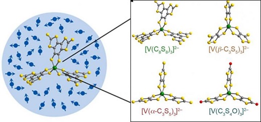 One day powerful quantum supercomputers could be made from molecules like these -- vanadium complexes.