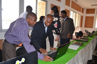 During the entrepreneurship competition that capped off AITI's course in Kenya last summer, students demonstrated the mobile applications around which they hoped to build companies.	 Photo: Brian Sangudi