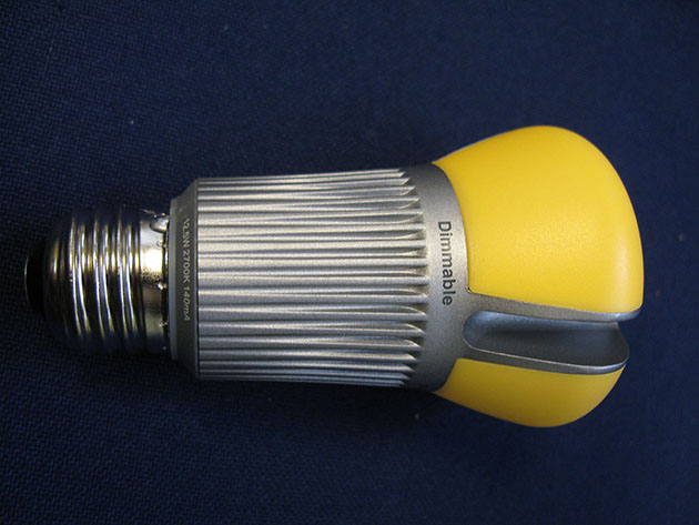 New research from PNNL indicates light-emitting diode light bulbs, an example of which is shown here, are more environmentally friendly than compact fluorescent and incandescent lights.