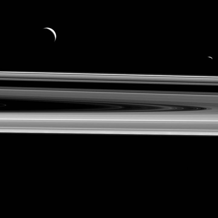 The image here displays Saturns rings, which differ from those studied but are a good visualization.