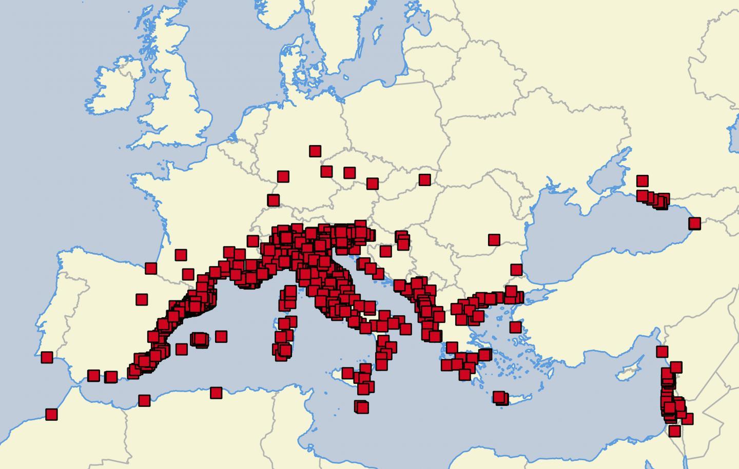 CAPTION Spread of the Asian Tiger Mosquito (Aedes albopictus) in Europe.  CREDIT Graphic: Nils Tjaden.