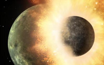 New simulations show that Mercury and other unusually metal-rich objects in the solar system may be relics left behind by hit-and-run collisions in the early solar system.  Credit: NASA/JPL/Caltech