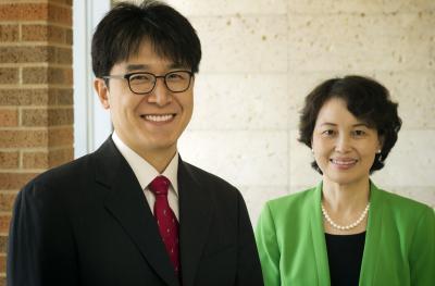 This image depicts Dong-Chul Kim and Jean Gao, UT Arlington researchers in the Computer Science and Engineering Department.