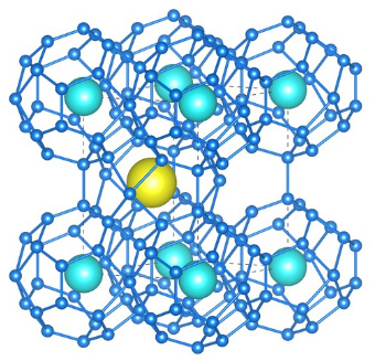 Newly discovered crystal structure with high-Tc superconductivity. 　Image caption: Researchers from Japan have investigated high-temperature superconductivity in ternary hydrides of lanthanum and yttrium. Their study revealed multiple stable thermodynamic phases in Y–Ce–H and La–Ce–H systems. This could lead to the realization of high-temperature superconductors. 　Image credit: Ryo Maezono from JAIST.