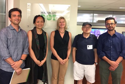  DSI Professors Tian Zheng and Shaw-Hwa Lo with DOT officials.