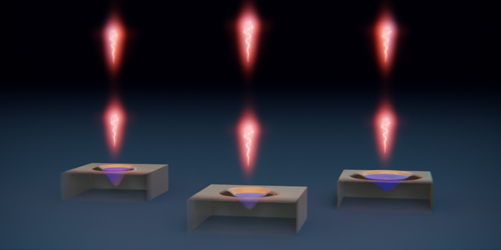 Although the quantum dots of the Basel researchers are different, they emit exactly identical light particles. (Image: University of Basel, Department of Physics)