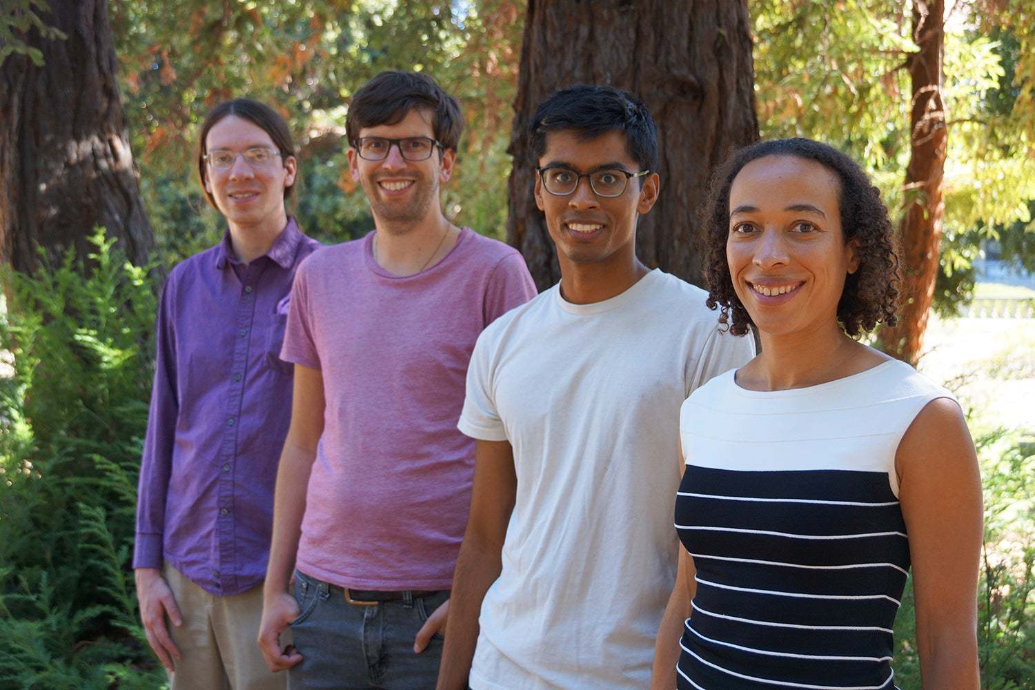 From left, Eric Cooper, Philipp Kunkel, Avikar Periwal and Monika Schleier-Smith. (Image credit: Khoi Huynh)