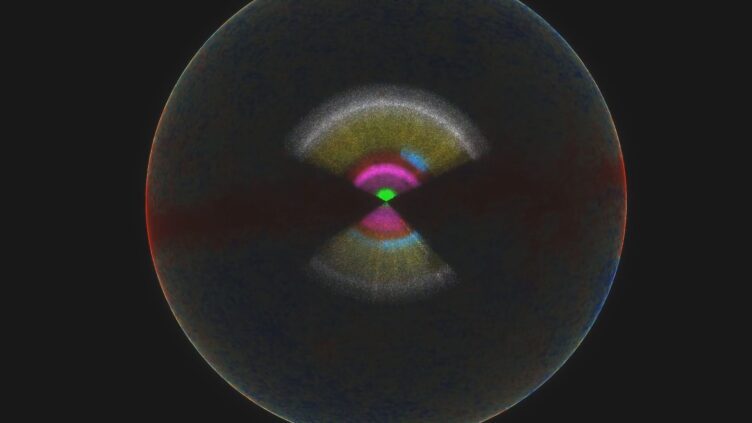 Tridimensional Universe map, made by the eBOSS collaboration at SDSS. (Credit: EPFL)