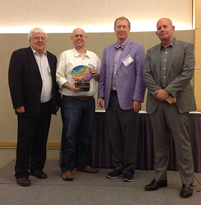 FROM LEFT: JOHN SILVESTER AND JOHN MEHRINGER, USC; DOUG HARTLINE, UCSC; LOUIS FOX, CENIC