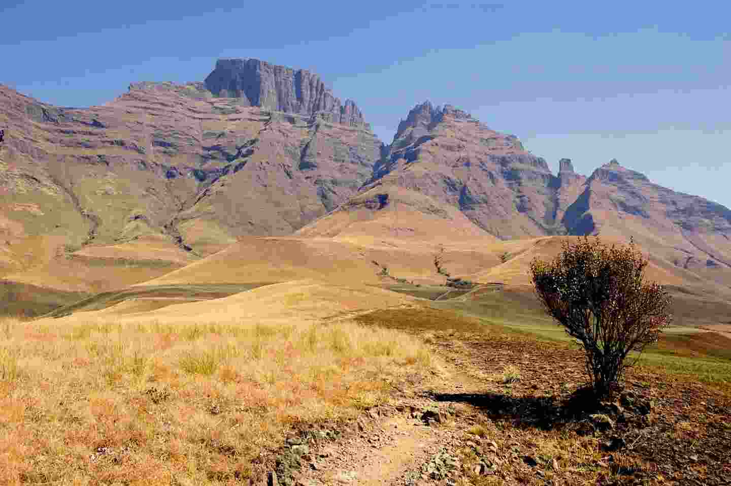 Drakensberg escarpment in Southern Africa (Photo: Professor Jean Braun, GFZ Potsdam)