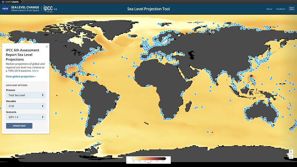 A new visualization tool will make data on future sea level rise from the Intergovernmental Panel on Climate Change more easily accessible to people around the world.