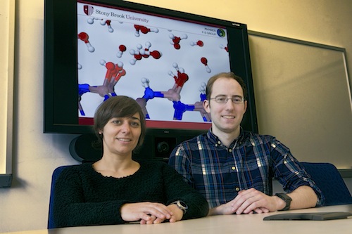 Daniel Elton and Marivi Fernandez-Serra used computer simulation models of water developed at Stony Brook’s Institute for Advanced Computational Science to discover its molecular properties are similar to ice.