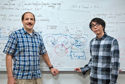 Dr. Mustapha Ishak-Boushaki (left) and his doctoral student Weikang Lin have developed a new mathematical tool called the index of inconsistency, or IOI, that identifies and quantifies inconsistencies in cosmological data from various missions and experiments.