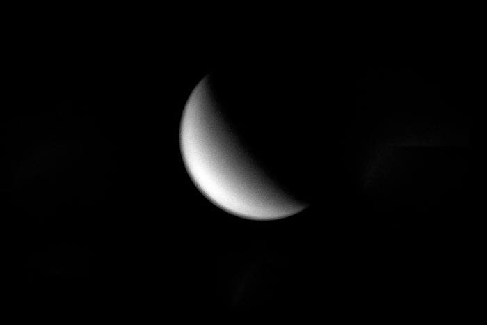 A photo of Venus taken from a telescope. WVU engineers are developing software for aerobots that will explore Venus’ environment.  CREDIT WVU Photo/Yu Gu