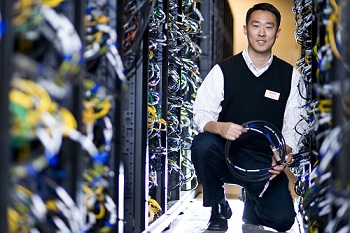 Ed Lee serves as project leader for Purdue's Carter Supercomputer, the nation's fastest supercomputer dedicated to campus use. Carter was built through a partnership among Purdue, HP, Intel and Mellanox using upcoming technologies. (Purdue University photo/Andrew Hancock)